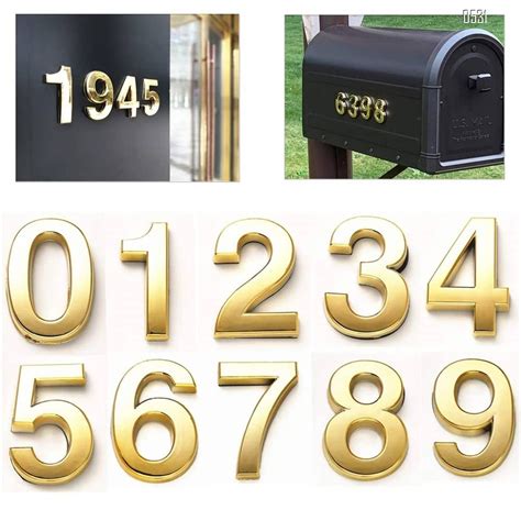 metal house numbers for mailbox posts|2 inch mailbox numbers metal.